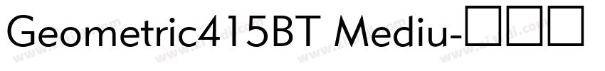 Geometric415BT Mediu字体转换